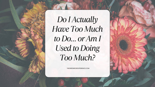 Do I Actually Have Too Much to Do… or Am I Used to Doing Too Much?