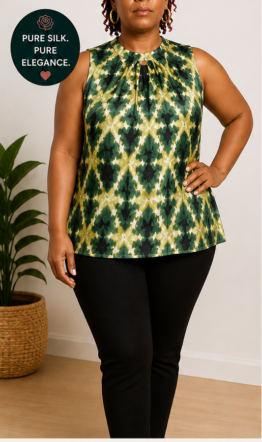 Lafayette 148 New York Silk Pleated Top – Size 12