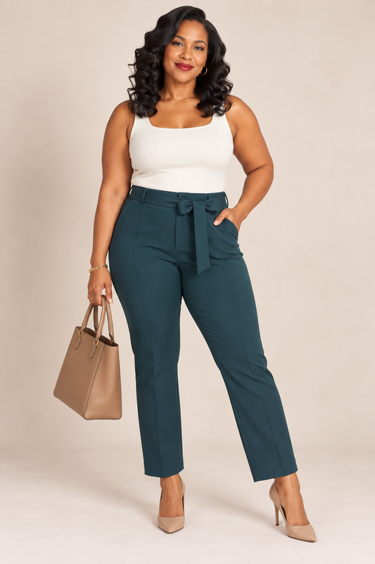 Ann Taylor Belted Tapered Pants