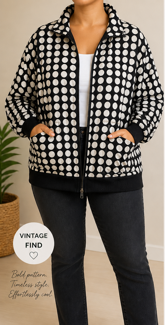 Vintage CABAZON Polka Dot Jacket - SZ M