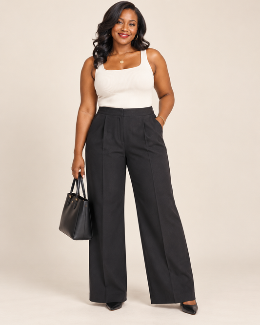 Elie Tahari Black Faux Leather Pants