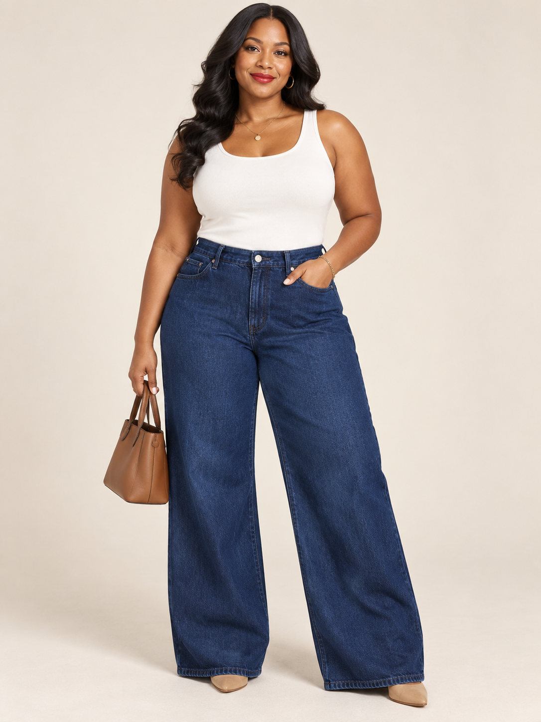 Worthington Resinated Rinse Wide-Leg Jeans NWT