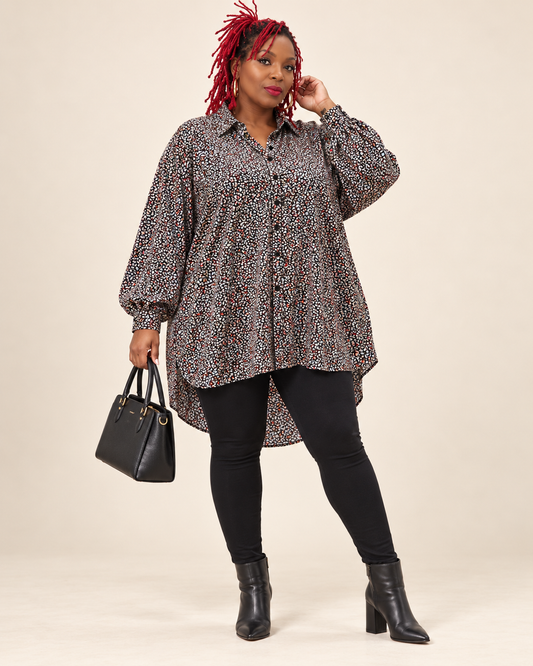 Glamorous Oversized Printed Tunic Shirt